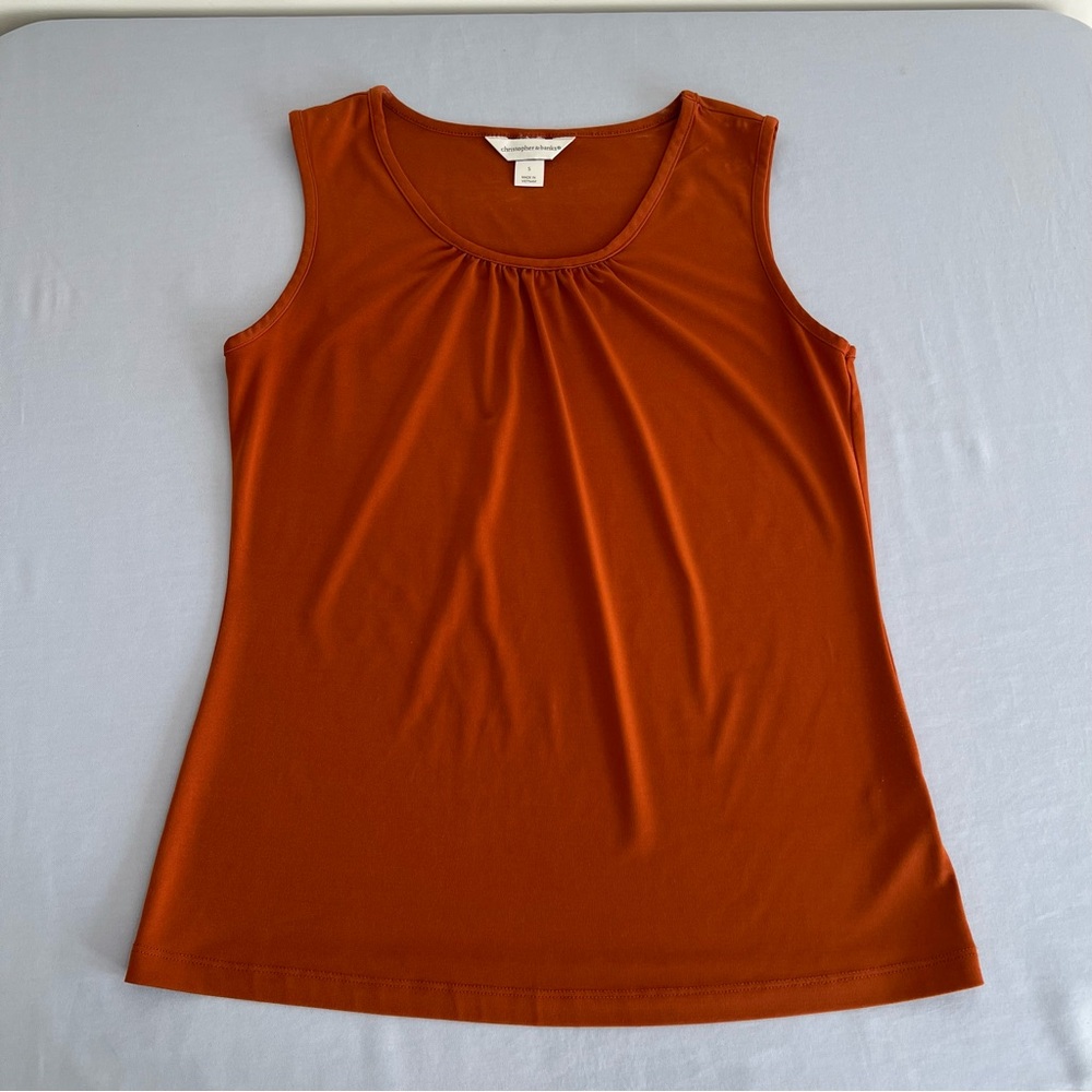 Christopher & Banks Sleeveless Burnt Orange Tank Top - Women’s Size S